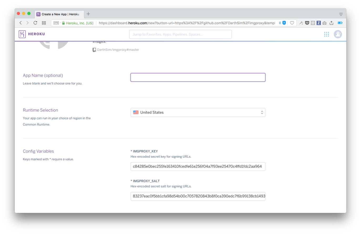 Deploying imgproxy to Heroku