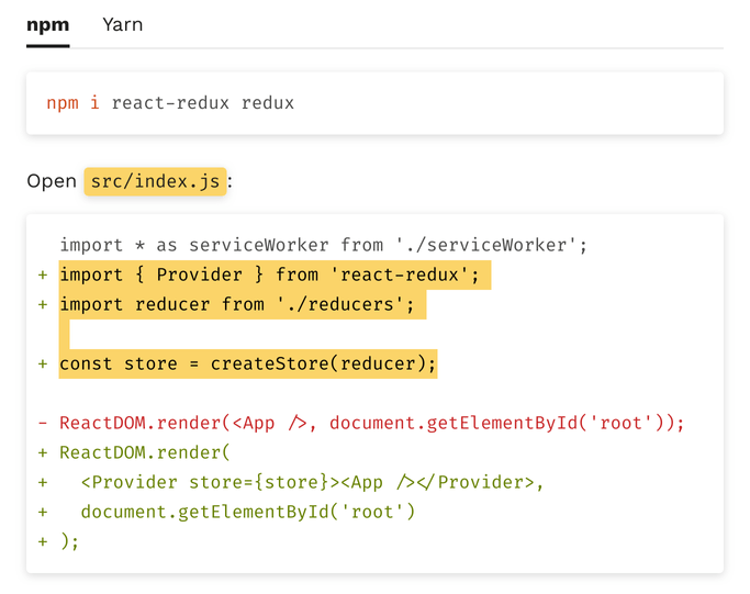 Logux tabs to change language for code examples
